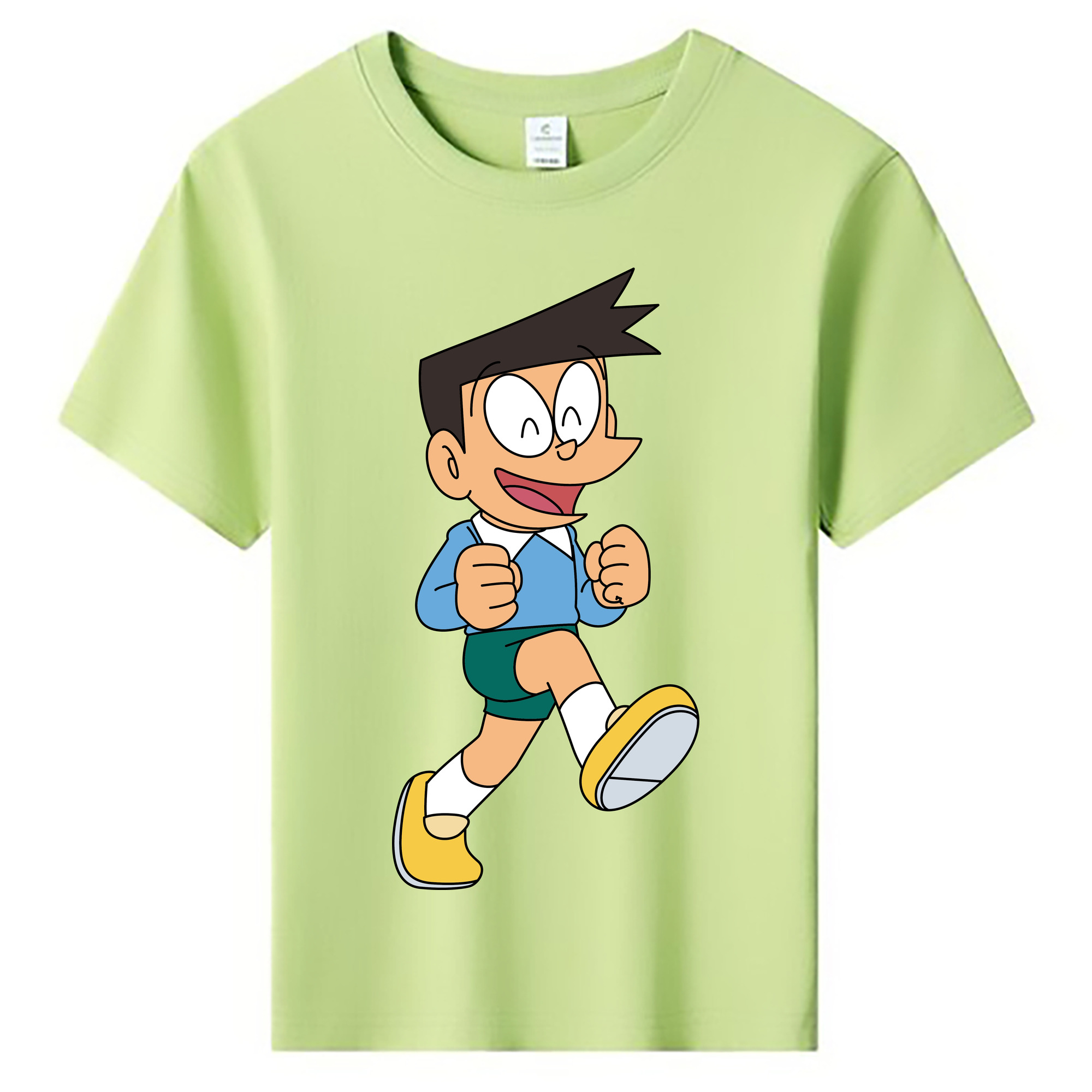 （画像用） ドラえもん 骨川 スネ夫 Doraemon Honekawa Suneo 綿100％キッズTシャツ（フロントプリント）